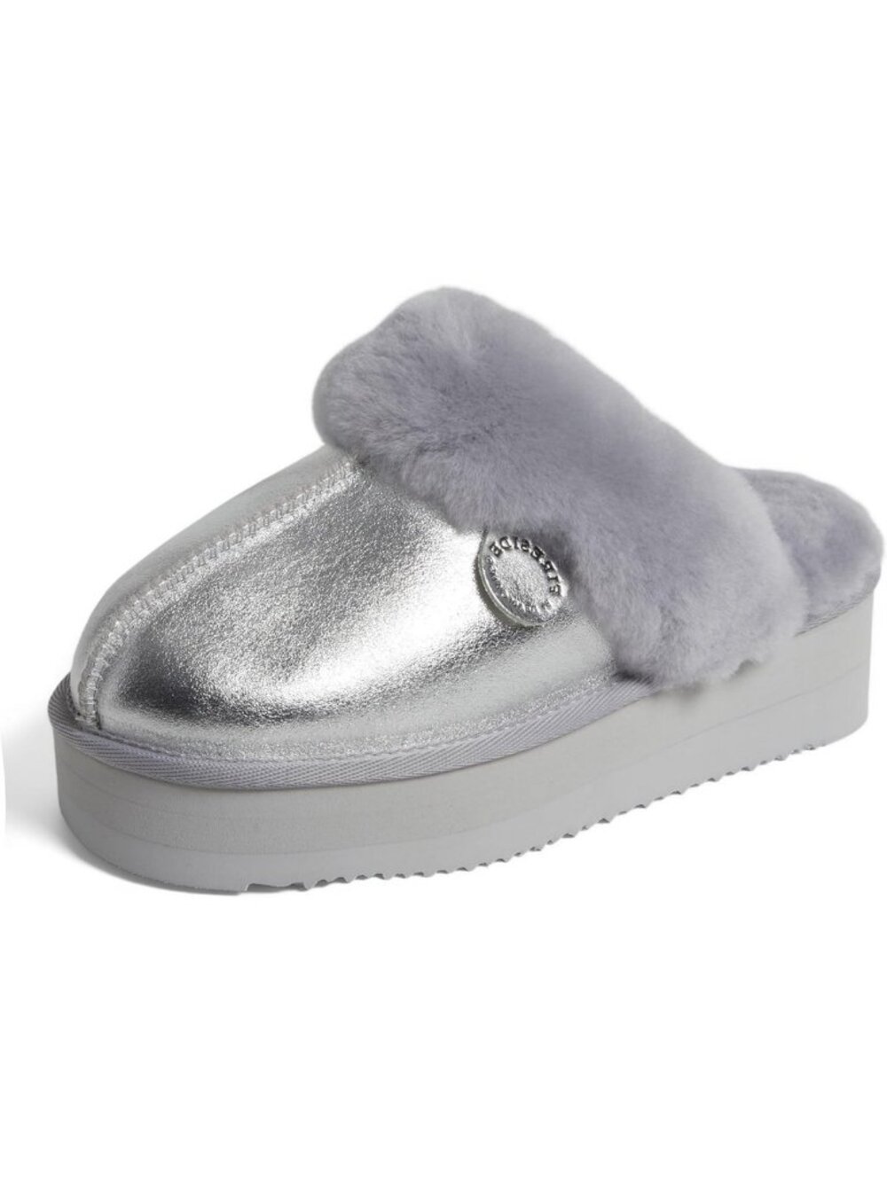 Cozy Women's Melton Platform Slippers | Genuine Shearling & Memory Foam House